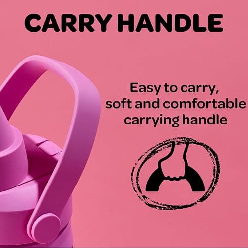 CamelBak Crayola Chug Stainless Steel Water Bottle 16oz, Carnation Pink | Vacuum Insulated Steel, Spill Resistant Chug Lid, Durable Stainless Steel, Protective Silicone Base, Easy Carry Design thumbnail 6