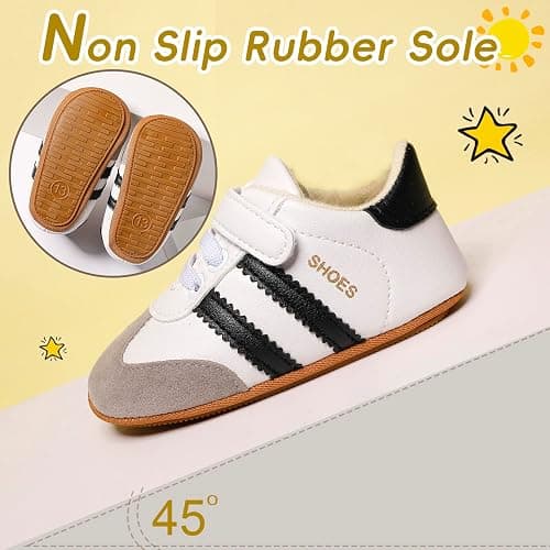 Adorable Baby Shoes for Boys Girls Non Slip Breathable Lightweight Infant Walking Shoes Comfy Pull On Newborn Baby Sneakers thumbnail 2