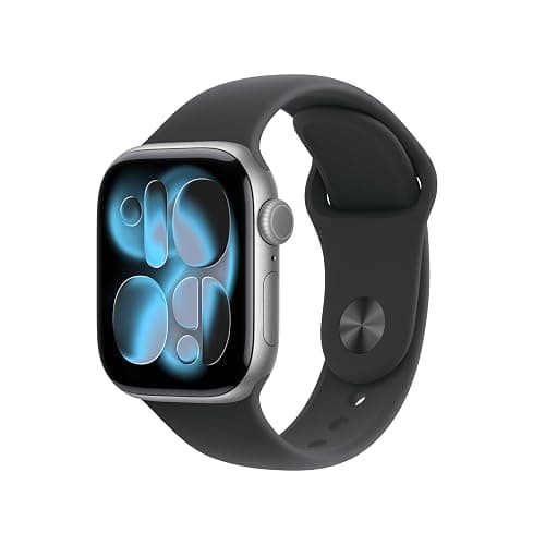 Apple Watch Series 11 [GPS 42mm] Smartwatch with Space Gray Aluminum Case with Black Sport Band - S/M. Sleep Score, Fitness Tracker, Health Monitoring, Always-On Display, Water Resistant - Image 1