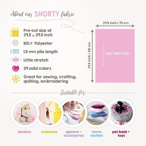 kullaloo Plush Fabric | Solid Pale Peach Minky Fabric for Sewing | Super Soft Cuddle Material | 39.5x29.5 | Plushies, Baby Blankets, Pillows, Dog Beds, Cat Beds, Baby Accessories, Apparel & More thumbnail 5