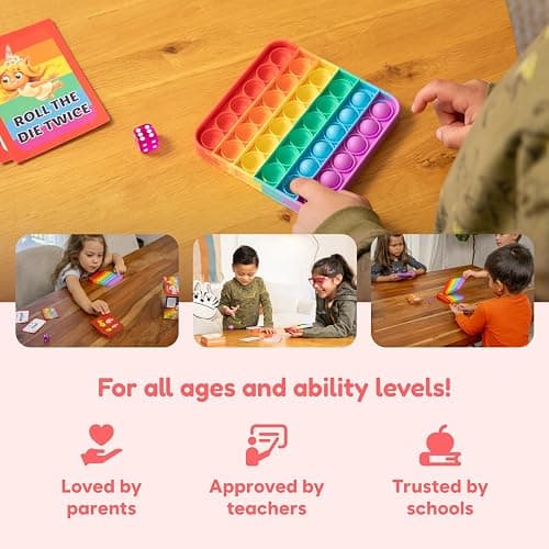 THE FIDGET GAME Sight Words Game - Reading Flashcards and Pop Fidget Toys for Kids K to Second Grade - Learning Activities and Games for High-Frequency Dolch Sight Words - Includes Mats and Dice thumbnail 4