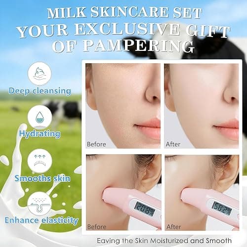 Milk Skin Care Set for Kids Teens Birthday Gifts, Skin Care for kids 10-12 | Skincare for Girls 10-12, Kids Skin Care Set for Kids Ages 8-12, Travel Kit & Skin Care Gifts,Stuff for Girls 10-12 thumbnail 4