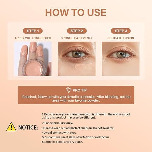 Under Eye Brightener & Concealer - Hydrating Color Corrector for Dark Circles, Lightweight Undereye Brightening Cream with Hyaluronic Acid & Shea Butter, Smooth & Blendable (Light Rose, 1) thumbnail 9