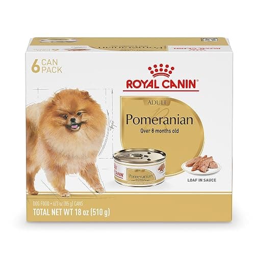 Royal Canin Pomeranian Adult Wet Dog Food, 3 oz, 6-Pack | Skin & Coat Support with EPA & DHA, Bone & Joint Support, For Adult Pomeranians, Loaf in Sauce, Developed by Veterinarians - Image 1