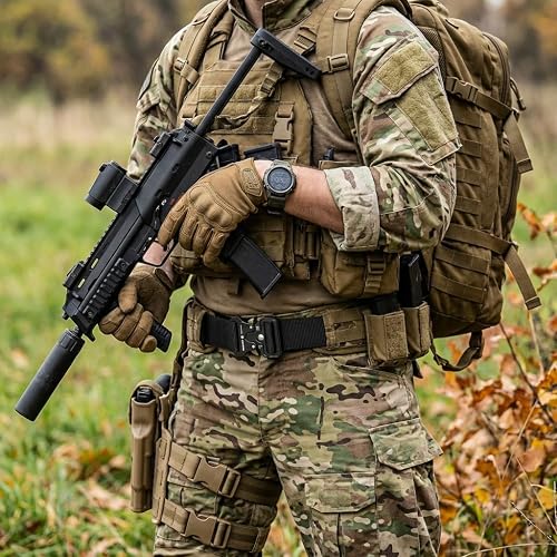 KingMoore 3 Pack Tactical Belt for EDC Battle Military Utility Combat Gear with Heavy-Duty Quick-Release Metal Buckle thumbnail 4