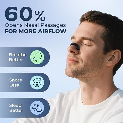 Nasal Strips for Snoring | Extra Strength Snoring Solution Nose Strips | Improve Breathing and Sleep Quality (30 Count, Black) thumbnail 3
