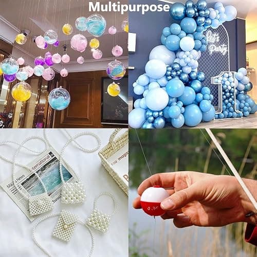 LUSTEMBER Fishing Wire, 1640 ft Clear Fishing Line, Strong Invisible String for Hanging Decorations, Balloons, Crafts, Jewelry Making, Beading, Bracelets and Necklaces thumbnail 6