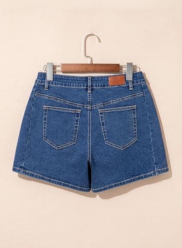 Sidefeel Women's Jean Shorts High Waisted Stretchy Casual Side Seam Denim Shorts thumbnail 8