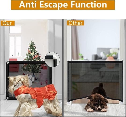 Dog Gate for House Stairs Doorways - Thickened Metal Tube Fixing, Easy Install Anywhere (39.4X31.5in) thumbnail 4