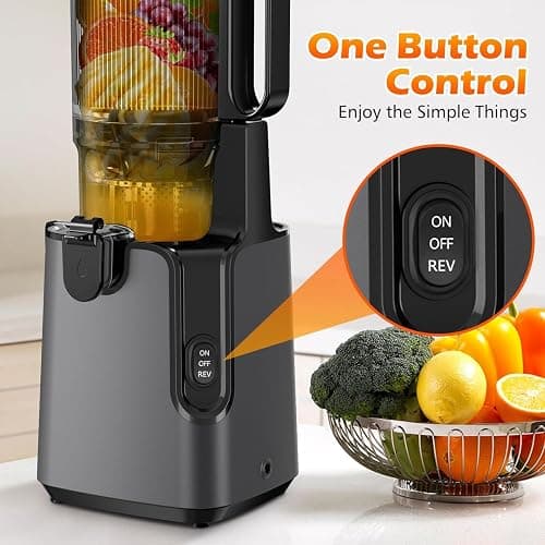 Juicer Machines with 5.8" Large Feed Chute, Cold Press Juicer for Whole Vegetables and Fruits 400W, Slow Masticating juicer Easy to Clean Juice Extractor Machine High Juice Yield thumbnail 6