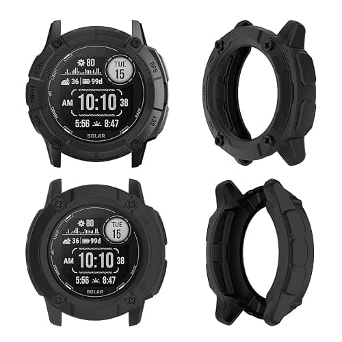 SumRioo Cover Compatibile con Garmin Instinct 2X, [Senza Pellicola Protettiva] Custodia in TPU Flessibile Morbido Custodia Durevole per Garmin Instinct 2X, Nero thumbnail 4