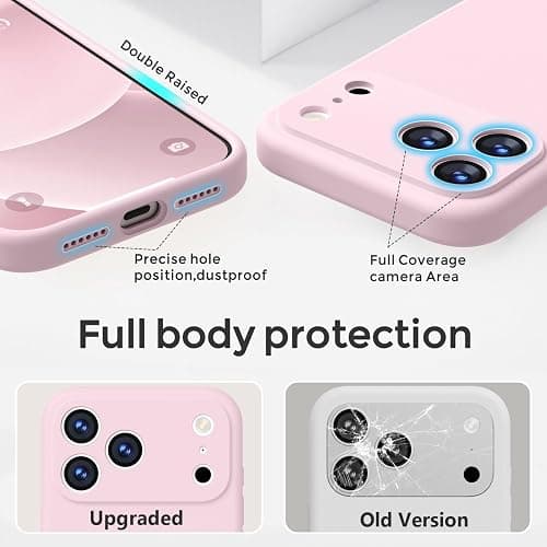 Ktele Magnetic for iPhone 17 Pro Max Case [Compatible with Magsafe] [Premium Silicone Satin-Smooth Touch] Slim Shockproof Anti-Scratch Microfiber Lining Case, 6.9 inch, Chalk Pink thumbnail 5