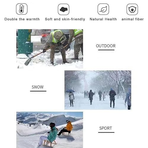 UUXUUX Cozy Head Beanie Winter Hat with Ear Flaps, Brim,Soft Knit Hat for Men, Women,Ideal for Hiking,Skiing & Outdoor thumbnail 6