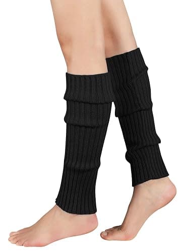 American Trends Women’s Neon Knitted Leg Warmers for 80s Party Dance Yoga | Stay-Up, Soft & Stretchy, Comfortable & Warm, Party Costume Accessories, Layer with Fashion Outfits, Cosplay Dance & Workout - Image 1
