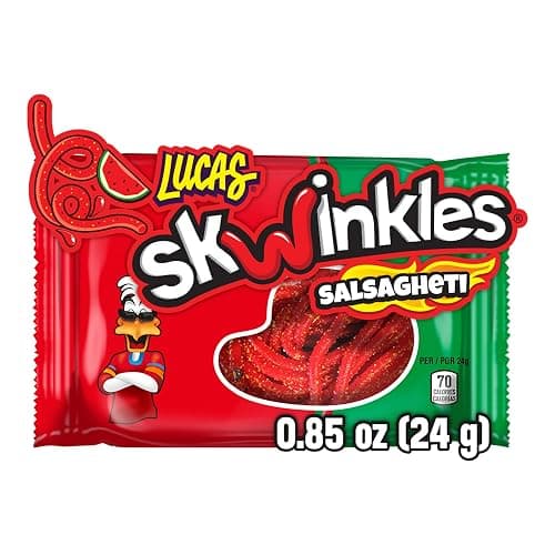 Lucas Salsagheti Watermelon Flavored Hot Candy Strips and Tamarind Sauce, 0.84 oz - 12 Pieces Pack for Treats, Snack, Parties, Piñatas,0.84 Ounce (Pack of 12) thumbnail 5