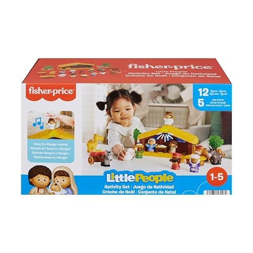 Fisher-Price Little People Toddler Toy Nativity Set with Music Lights & 18 Pieces for Christmas Pretend Play Kids Ages 1+ Years​ thumbnail 7