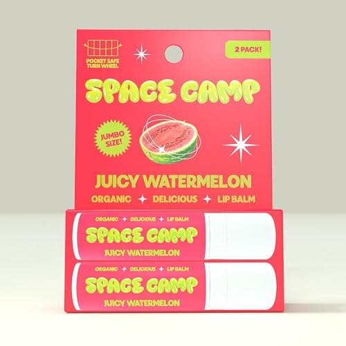 Space Camp Wellness Jumbo Lip Balm - Juicy Watermelon Organic Flavored Balm (2 Pack) thumbnail 3
