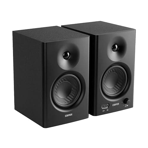Edifier MR4 Powered Studio Monitor Speakers, 4" Active Near-Field Reference Speaker - Black (Pair) thumbnail 3