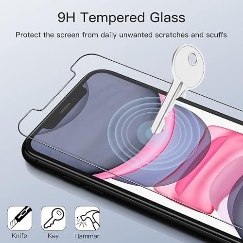 JETech Matte Screen Protector for iPhone 11/iPhone XR 6.1-Inch, Anti-Glare 9H Tempered Glass Film, Anti-Fingerprint Smooth Touch, 2-Pack thumbnail 6