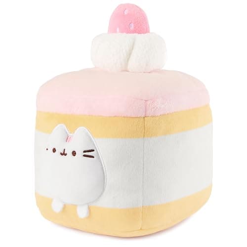 GUND Pusheen Strawberry Sponge Cake Plush, Squishy Toy, Collectible Plush Toy, Dessert Plush, Cat Stuffed Animal for Ages 8 and Up, Pink, 6” thumbnail 3