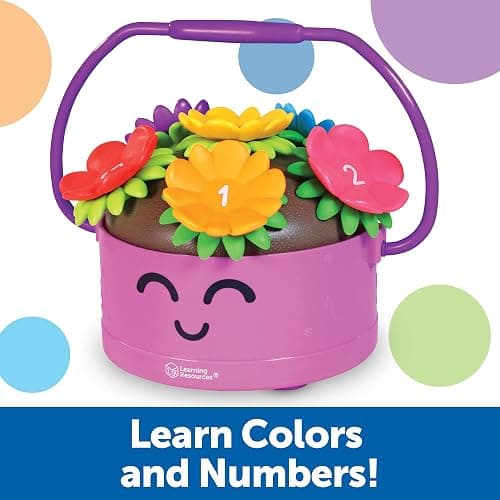 Learning Resources Poppy the Count & Stack Flower Pot - 15 Pieces, Fine Motor Skills Toys for Toddlers, Preschool Toys, Ages 18+ Months thumbnail 5