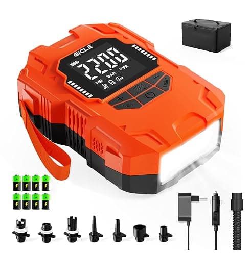 GICLE Sup Pumpe Akku,Tragbare 22PSI Inflator Sup Pumpe Elektrisch 12V DC Auto-Off 36W Typ C Inflator und Deflation Geeignet für aufblasbare Paddle Board,Portable Boot,Wasser Sport - Image 1