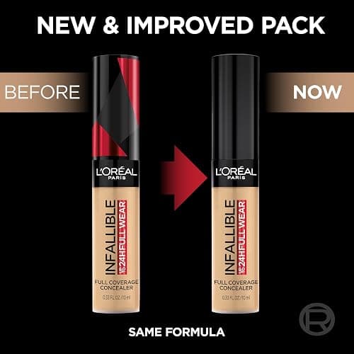 L'Oreal Paris Makeup Infallible Full Wear Waterproof Matte Concealer, Full Coverage, Porcelain, 0.33 fl. oz. thumbnail 3