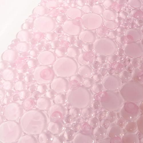 OHS Bath Mat Non Slip Anti Mould Pink, Long Shower Mat with Suction Cups Flexible Oval PVC Bathtub Mats Shower Mats for Inside Shower Bathtub Adults Elderly Kids - 70cm x 35cm thumbnail 3