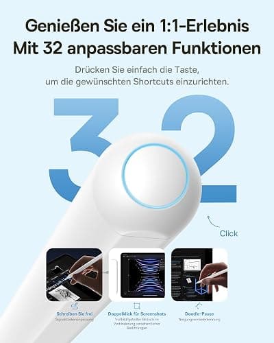 Baseus iPad Stift mit Magnetische Kabelloser Ladefunktion, 17H Akkulaufzeit, Palm Rejection, Stylus Pencil für iPad Pro 12,9'' 3-6 Gen. /11'' 1-4 Gen. /i Pad Air 4 5/ Mini 6 thumbnail 7