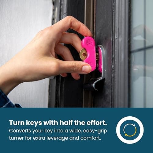 Dext - Keywing Key Turner Aid for People with Arthritis, Parkinson’s, and More, Comfortable and Secure Grip for Weak Hands, Lightweight, Durable, Click-On Design, Suitable for Flat Keys (Multipack, 3) thumbnail 3