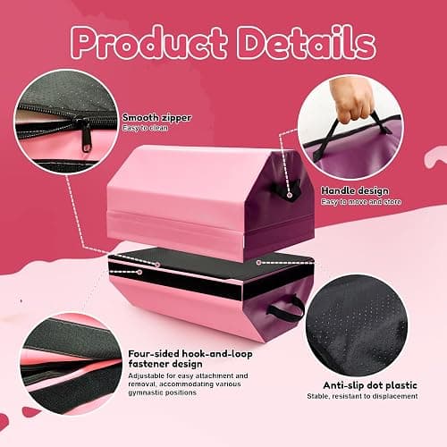 Detachable Octagon Gymnastics Mat, 17.5"x17.5"x23" Hometumbling mat, suitable for various gymnastic positions with High-Density Foam & Waterproof Cover thumbnail 4