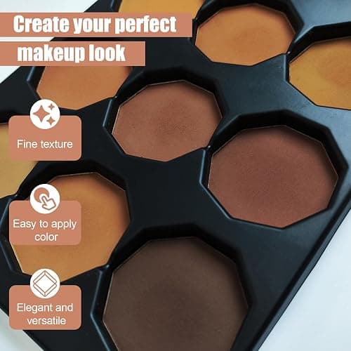 Joyeee 12 Colors Contour Makeup Palette, Highlighter Concealer Bronzer Powder with Make up Brush, Long Wearing Blendable Full Coverage Foundation thumbnail 3