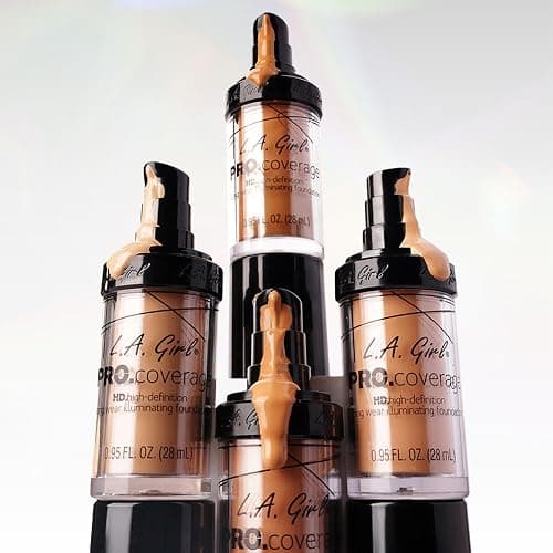 L.A. Girl Pro Coverage Liquid Foundation, White, 0.95 Fl Oz thumbnail 6