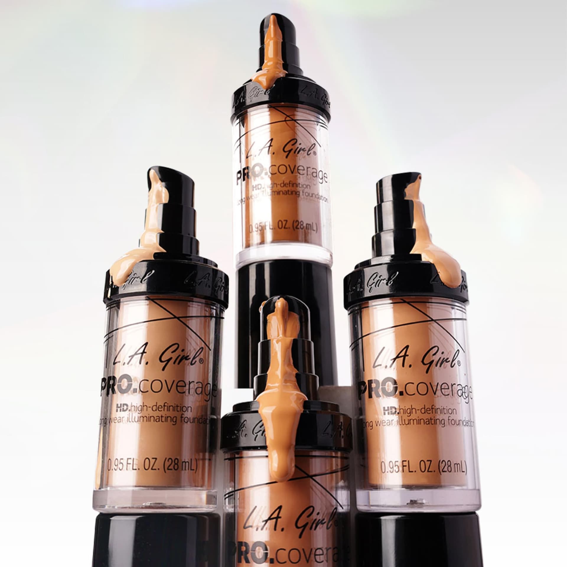 L.A. Girl Pro Coverage Liquid Foundation, White, 0.95 Fl Oz thumbnail 6