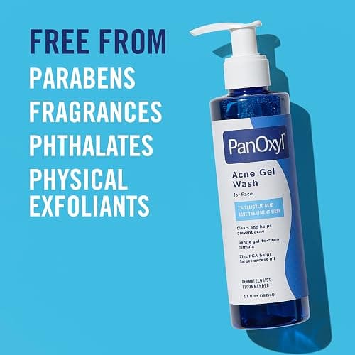 PanOxyl Acne Gel Wash, 2% Salicylic Acid, For Face, 6.5 fl oz | Gel-to-Foam Cleanser, Clears & Helps Prevent Acne, Mattifies with Zinc PCA, Reduces Redness, Nourishes Skin, All Skin Types thumbnail 5