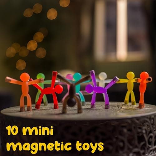 Boxgear Magnet Men – 10-Piece Magnetic Travel Toy: Magnetic Kids Toys, Road Trip Toys for 1-3 | Easter Basket Stuffers for Kids thumbnail 3