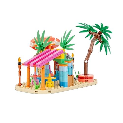 Brick Loot Mini City Beach Surf Shop Building Set – 248 Pieces Surfing Adventure Kit with Surfboards, Lifeguard Tower, and Accessories – Compatible with Lego, Creative Play for Kids Ages 6+ thumbnail 4