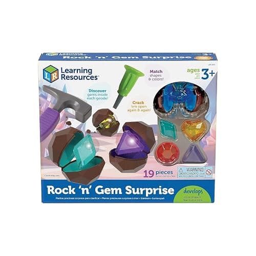 Learning Resources Rock 'n Gem Surprise, Sorting, Matching & Counting Skills Activity Set, Early STEM, 19 Pieces, Ages 3+ thumbnail 3