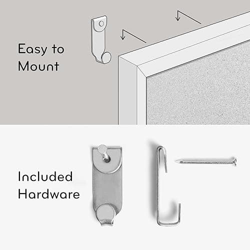 U Brands Cork Bulletin Board, 18" x 24" Inches, Light Birch Wood Frame (265U00-01) thumbnail 6