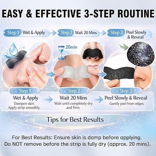 Shaeva Natural Charcoal Pore Strips, Blackhead Remover Strip, for Oily Skin, Strawberry Nose, Deep Clean & Shrinking Pores & Smoothing Skin (10 pcs) thumbnail 4