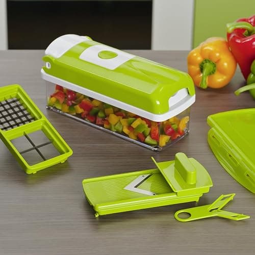 Genius Nicer Dicer Smart 6-teilig Set - Gemüseschneider für Würfel, Stifte, Scheiben, Streifen & Viertel - Zwiebelschneider Zerkleinerer aus der TV-Werbung thumbnail 2
