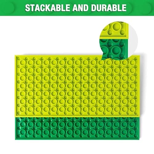 MANNIDOO 110 Pieces Classic Building Plates, 11 Sizes Small Baseplates Multipacks - Compatible with All Major Brands Pieces, Flat Platform Base for Moc Building, Light Grey thumbnail 6