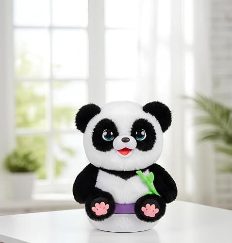 Little Live Pets My Baby Talking Panda ChuChu, Cuddly Panda Toy Plush with 50+ Sounds, Potty Dance, Kick, Feed, Kids Interactive Animal Toys Ages 4+ thumbnail 2