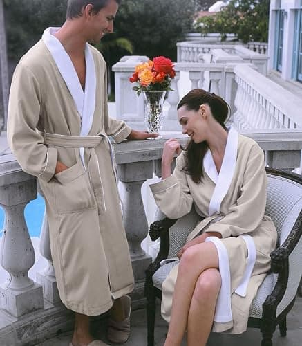 Luxury Spa Robe - Microfiber with Cotton Terry Lining thumbnail 3