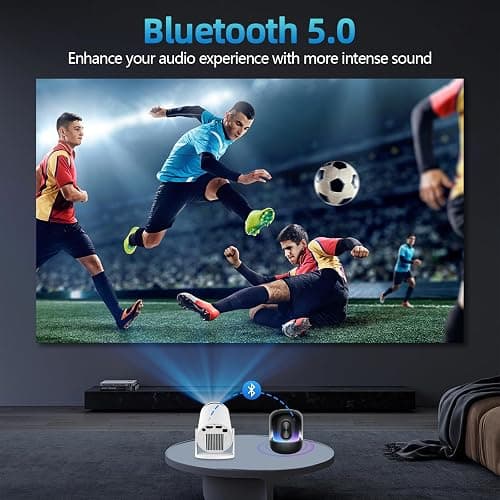 Mini projektor 4k Beamer Heimkino Videoprojektor 170 ANSI Lumen Tragbarer Projektor Wifi6/BT5.0 180° Drehbarer und Automatische Trapezkorrektur mit Android 11 thumbnail 8