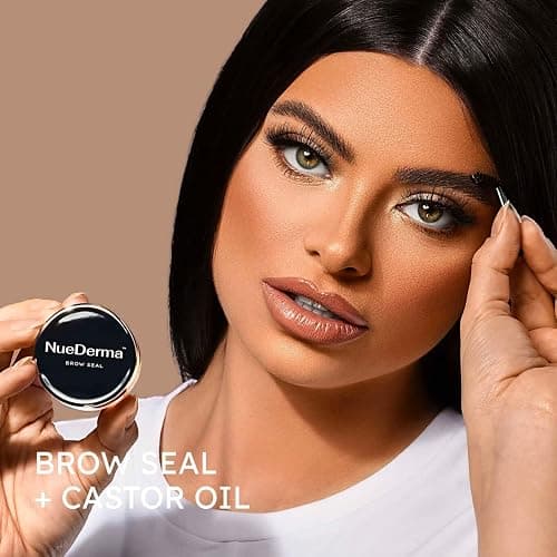 NueDerma - Brow Seal with Castor Oil - Clear Eyebrow Gel, Waterproof Eyebrow Makeup, Styling Wax for Feathered & Fluffy Brows - 1 OZ thumbnail 2