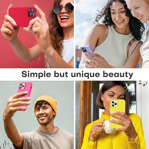 LOVE 3000 Compatible with iPhone 12 Pro Max Phone Case | Thickening 2.1 MM Liquid Silicone | Anti-Scratch Microfiber Lining | Full-Body Duty Heavy Protection Case for Men, Hot Pink thumbnail 2