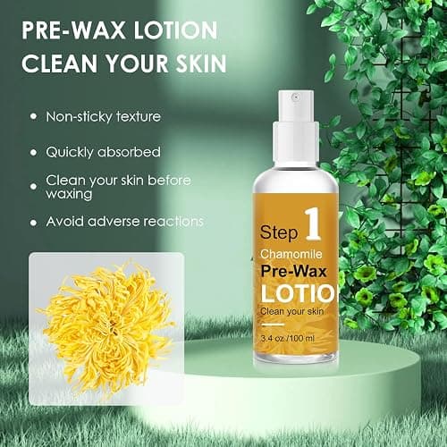 Pre Wax Spray and After Wax Spray, Triple-bottle Skin Care Set with Pre-wax Cleanser, Wax Remover Oil and Skin Soother Organic Aloe Vera Gel for Sensitive Skin - 100ML thumbnail 2
