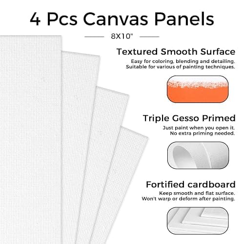 Acrylic Art Set, 41 PCS Painting Kit, Acrylic Paint Set for Kids, Painting Supplies with 24 Acrylic Paints, 1 Wooden Easel , 4 Canvas Panels, 8 Paint Brushes, Drawing Pad, Art Supplies for Kids Adults thumbnail 6