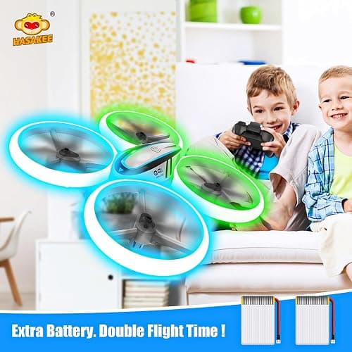 Q9s Drones for Kids,RC Drone with Altitude Hold and Headless Mode,Quadcopter with Blue&Green Light,Propeller Full Protect,2 Batteries and Remote Control,Easy to fly Kids Gifts Toys for Boys and Girls thumbnail 4
